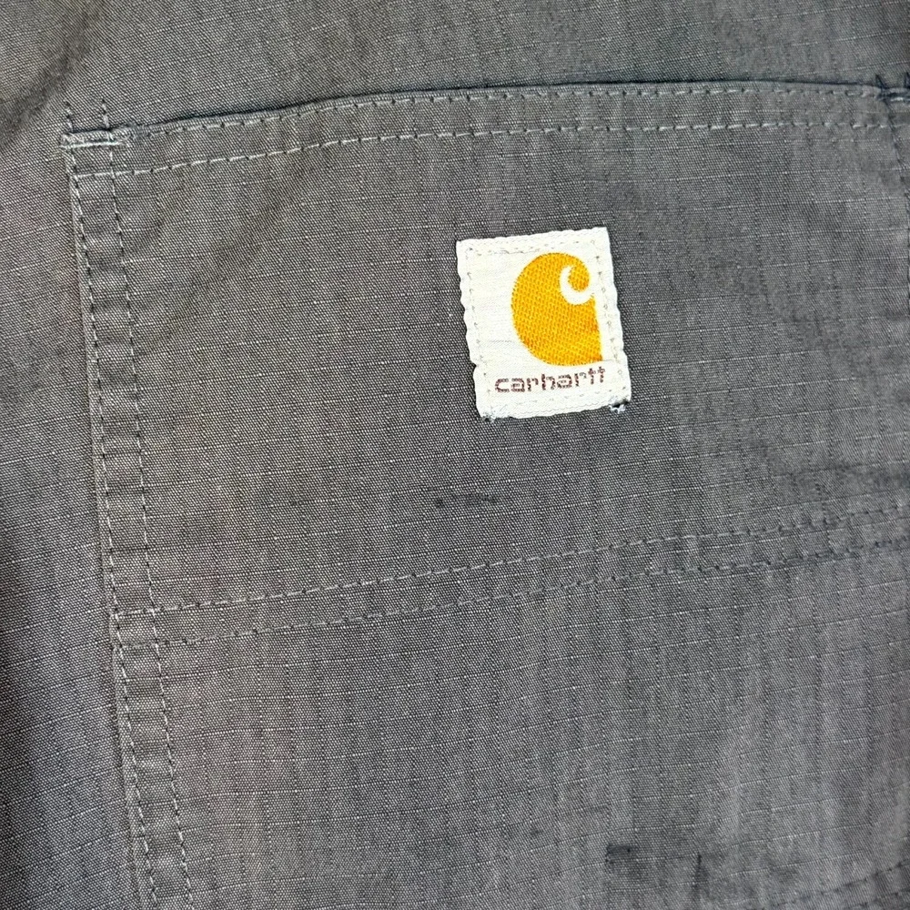 Carhartt 74533-33 Pants Mens 38x32 Gray Ripstop Relaxed Fit Workwear